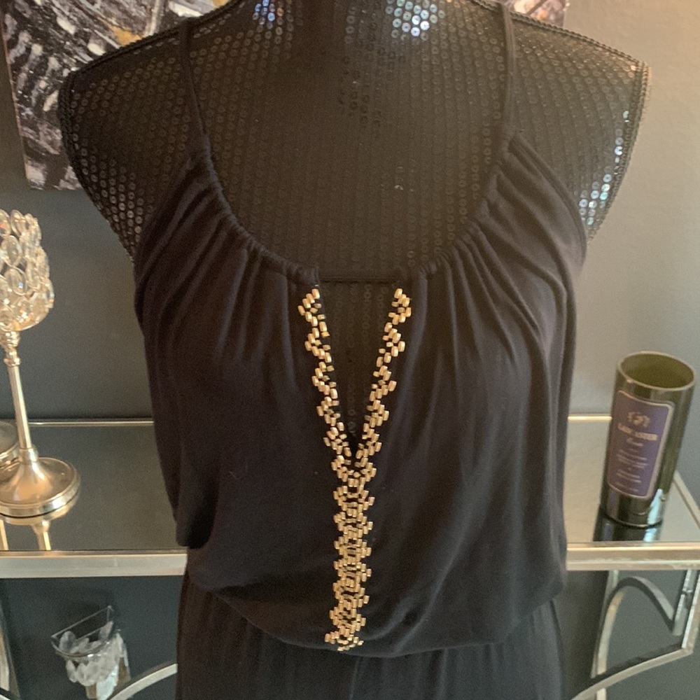 🎉HOST PICK🎉 Spense Chiffon Hem Hi Low Embellished Maxi Dress - Picture 2 of 7